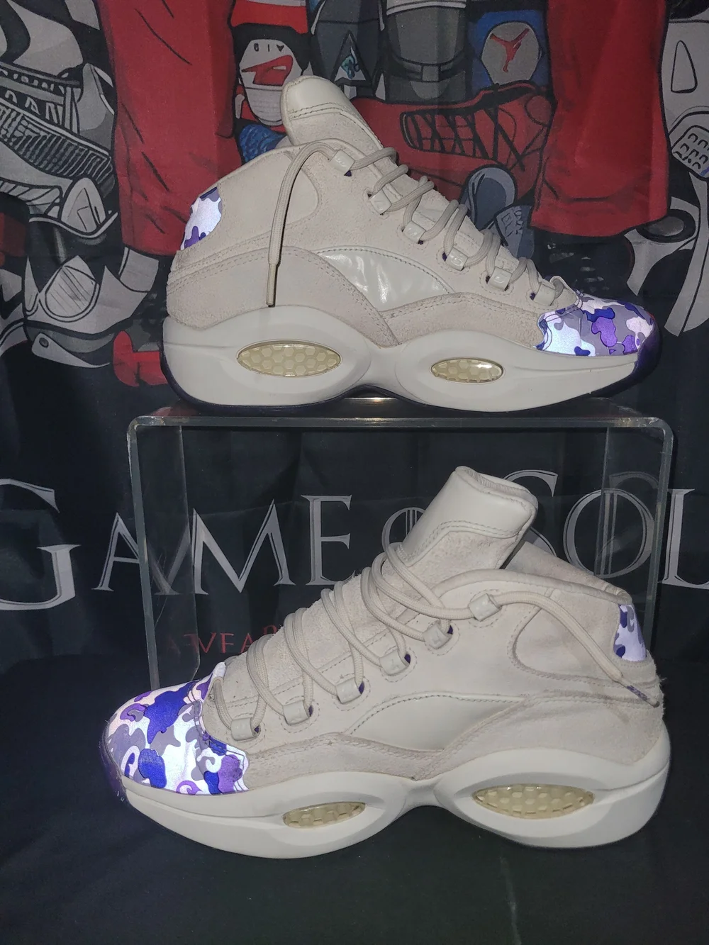 Reebok Question Mid Sneakers Cam'Ron DipSet Purple Camo